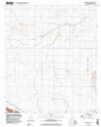 United States Geological Survey Harpers Well, CA (1998, 24000-Scale) digital map
