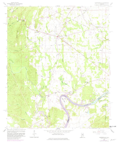 United States Geological Survey Harpersville, AL (1958, 24000-Scale) digital map