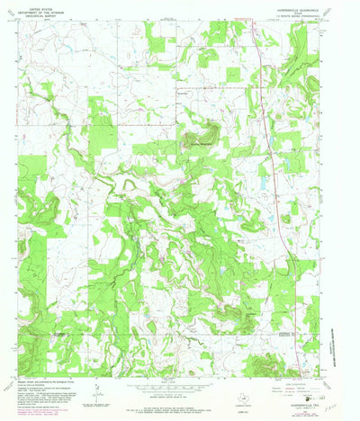 United States Geological Survey Harpersville, TX (1967, 24000-Scale) digital map