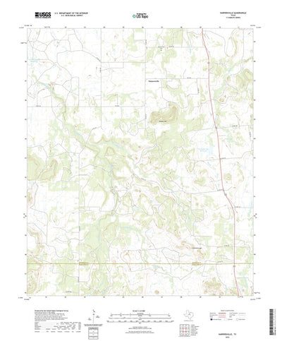 United States Geological Survey Harpersville, TX (2022, 24000-Scale) digital map