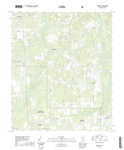 United States Geological Survey Harperville, MS (2021, 24000-Scale) digital map