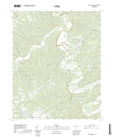United States Geological Survey Harpeth Valley, TN (2022, 24000-Scale) digital map