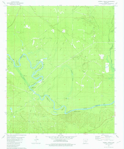 United States Geological Survey Harrell Brake, AR (1981, 24000-Scale) digital map