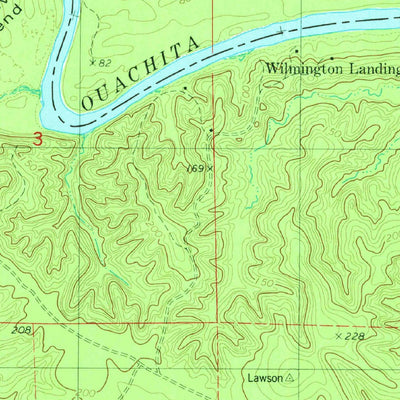 United States Geological Survey Harrell Brake, AR (1981, 24000-Scale) digital map