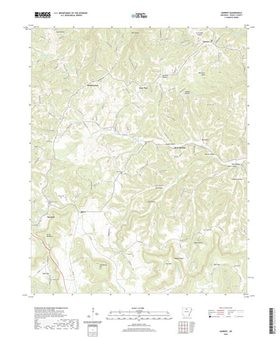 United States Geological Survey Harriet, AR (2020, 24000-Scale) digital map