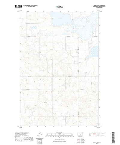 United States Geological Survey Harriet Lake, ND (2020, 24000-Scale) digital map
