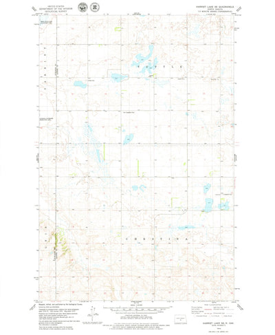 United States Geological Survey Harriet Lake SE, ND (1979, 24000-Scale) digital map