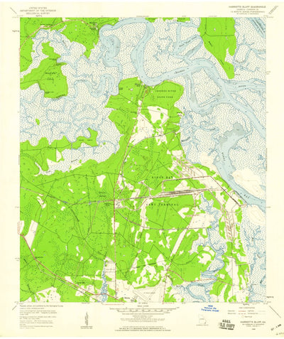 United States Geological Survey Harrietts Bluff, GA (1958, 24000-Scale) digital map
