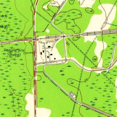 United States Geological Survey Harrietts Bluff, GA (1958, 24000-Scale) digital map