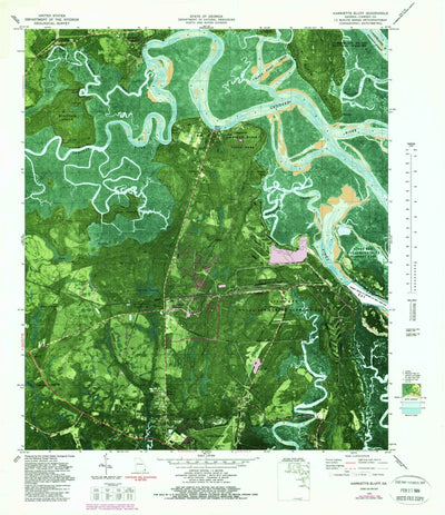 United States Geological Survey Harrietts Bluff, GA (1980, 24000-Scale) digital map