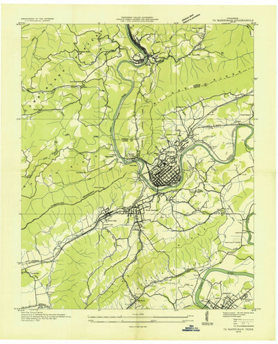 United States Geological Survey Harriman, TN (1935, 24000-Scale) digital map