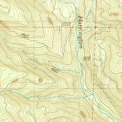 United States Geological Survey Harrington Creek, OR (1989, 24000-Scale) digital map