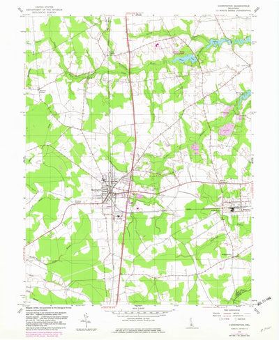 United States Geological Survey Harrington, DE (1955, 24000-Scale) digital map