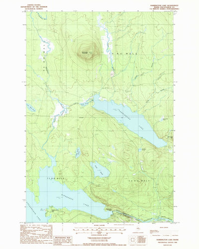 United States Geological Survey Harrington Lake, ME (1988, 24000-Scale) digital map