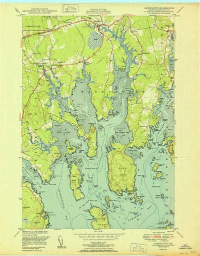 United States Geological Survey Harrington, ME (1951, 24000-Scale) digital map