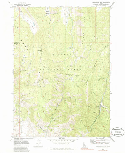 United States Geological Survey Harrington Peak, ID (1970, 24000-Scale) digital map