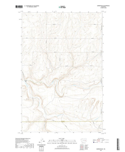United States Geological Survey Harrington SE, WA (2020, 24000-Scale) digital map