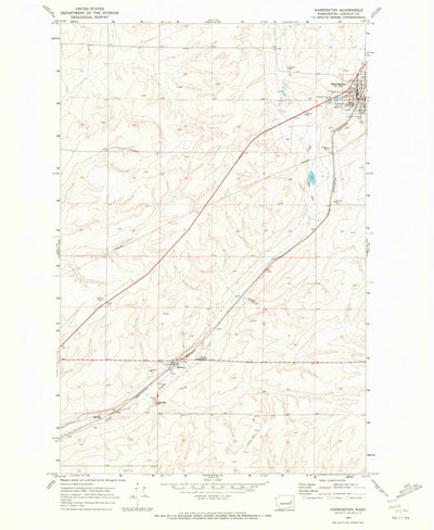 United States Geological Survey Harrington, WA (1969, 24000-Scale) digital map
