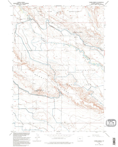United States Geological Survey Harris Bridge, WY (1958, 24000-Scale) digital map