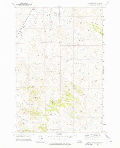 United States Geological Survey Harris Buttes, MT (1973, 24000-Scale) digital map
