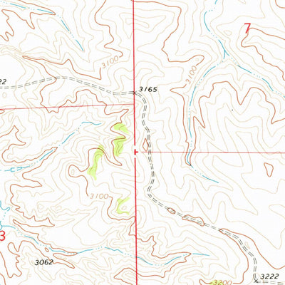 United States Geological Survey Harris Buttes, MT (1973, 24000-Scale) digital map