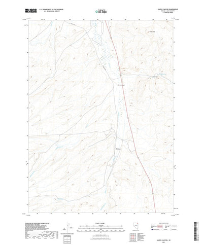 United States Geological Survey Harris Canyon, NV (2021, 24000-Scale) digital map