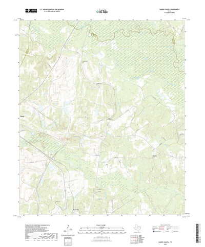 United States Geological Survey Harris Chapel, TX (2022, 24000-Scale) digital map