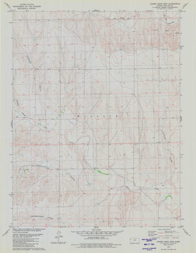 United States Geological Survey Harris Draw East, KS (1979, 24000-Scale) digital map