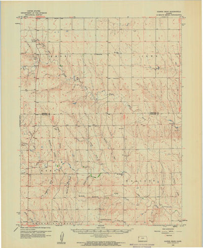 United States Geological Survey Harris Draw, KS (1959, 62500-Scale) digital map