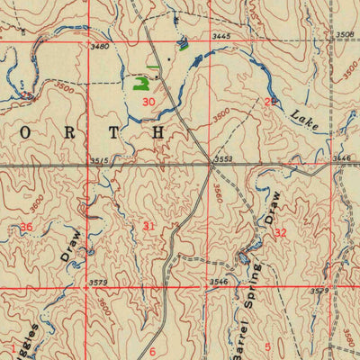 United States Geological Survey Harris Draw, KS (1959, 62500-Scale) digital map