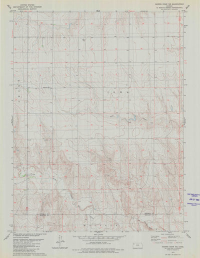 United States Geological Survey Harris Draw NE, KS (1979, 24000-Scale) digital map