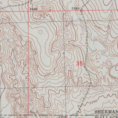 United States Geological Survey Harris Draw NE, KS (1979, 24000-Scale) digital map