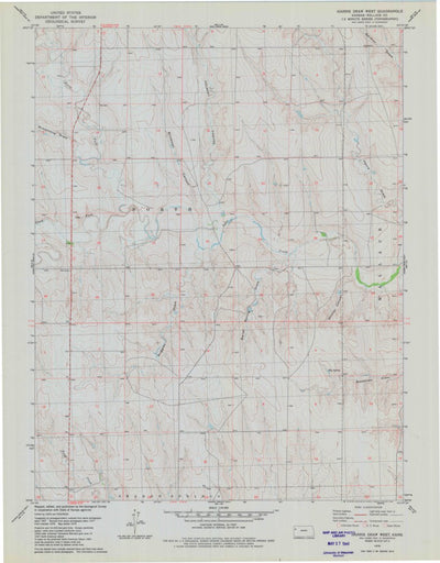 United States Geological Survey Harris Draw West, KS (1979, 24000-Scale) digital map