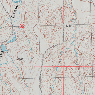 United States Geological Survey Harris Draw West, KS (1979, 24000-Scale) digital map