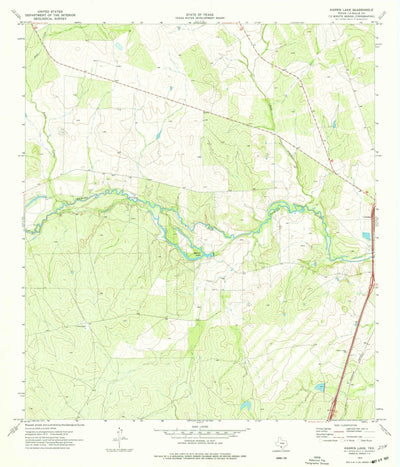 United States Geological Survey Harris Lake, TX (1974, 24000-Scale) digital map