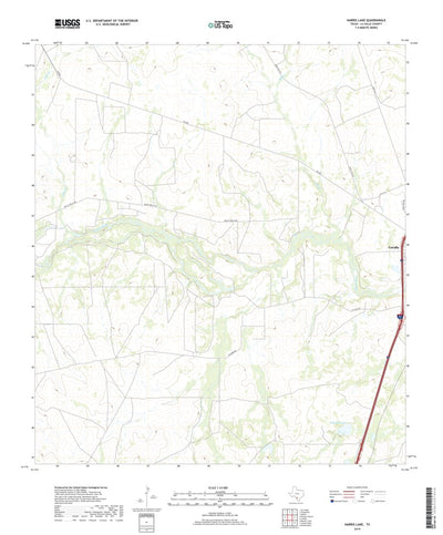 United States Geological Survey Harris Lake, TX (2019, 24000-Scale) digital map