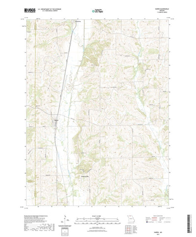 United States Geological Survey Harris, MO (2021, 24000-Scale) digital map