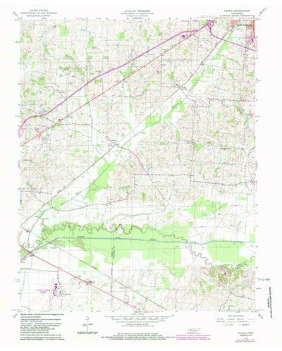 United States Geological Survey Harris, TN (1956, 24000-Scale) digital map