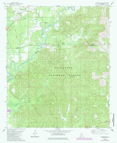 United States Geological Survey Harrisburg, AL (1979, 24000-Scale) digital map