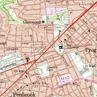 United States Geological Survey Harrisburg East, PA (1969, 24000-Scale) digital map