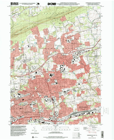 United States Geological Survey Harrisburg East, PA (1993, 24000-Scale) digital map