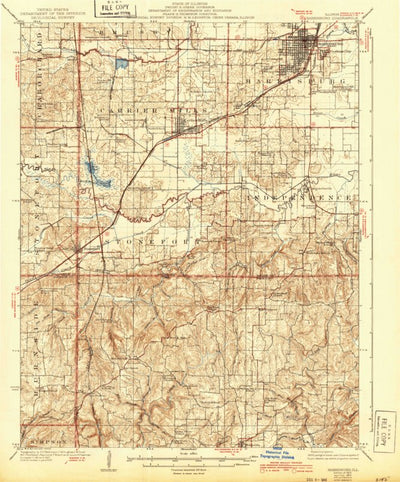 United States Geological Survey Harrisburg, IL (1925, 62500-Scale) digital map