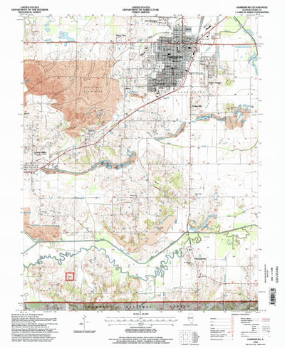 United States Geological Survey Harrisburg, IL (1996, 24000-Scale) digital map