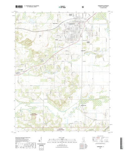 United States Geological Survey Harrisburg, IL (2021, 24000-Scale) digital map