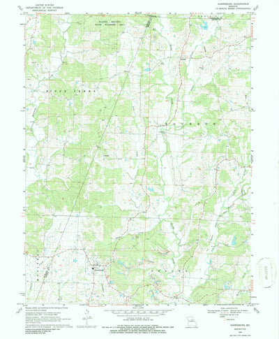 United States Geological Survey Harrisburg, MO (1969, 24000-Scale) digital map