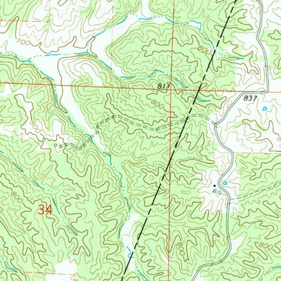 United States Geological Survey Harrisburg, MO (1969, 24000-Scale) digital map