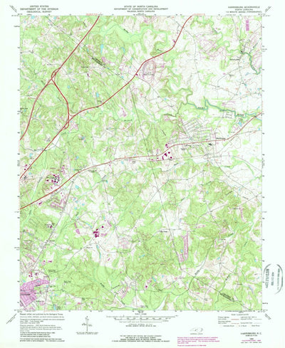United States Geological Survey Harrisburg, NC (1969, 24000-Scale) digital map