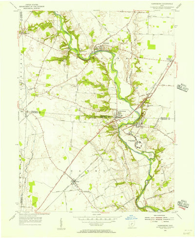 United States Geological Survey Harrisburg, OH (1955, 24000-Scale) digital map