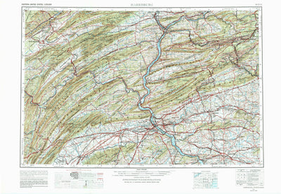 United States Geological Survey Harrisburg, PA (1957, 250000-Scale) digital map