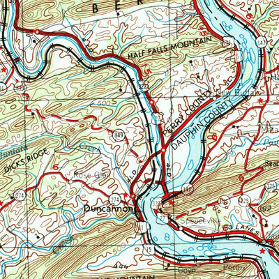 United States Geological Survey Harrisburg, PA (1957, 250000-Scale) digital map